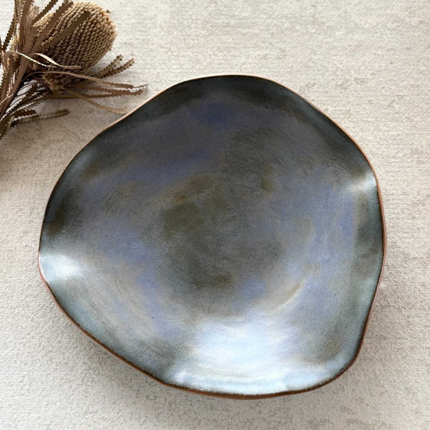 L Wave Bowl- Oyster Blue