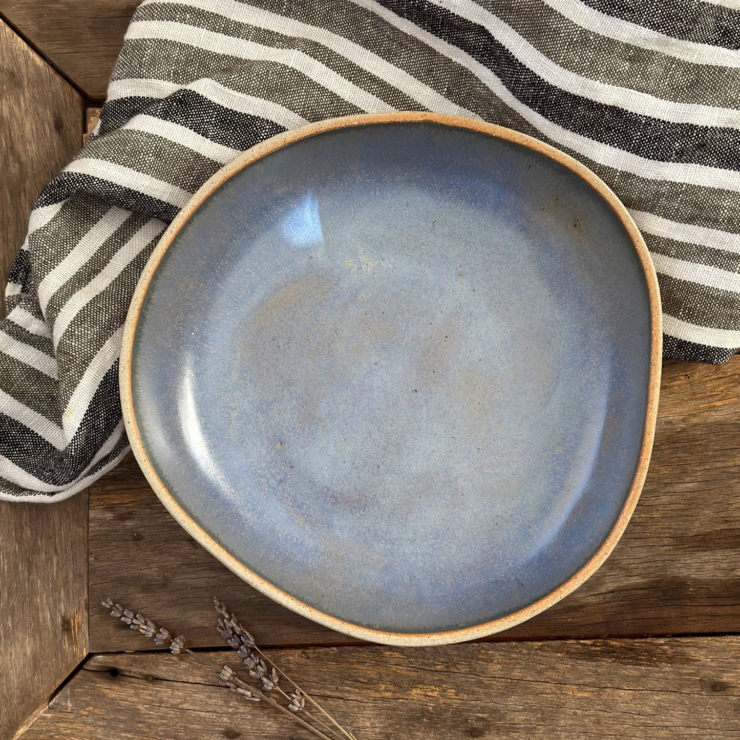 STONE Platter and Bowl Set – Cobalt Blue Stoneware