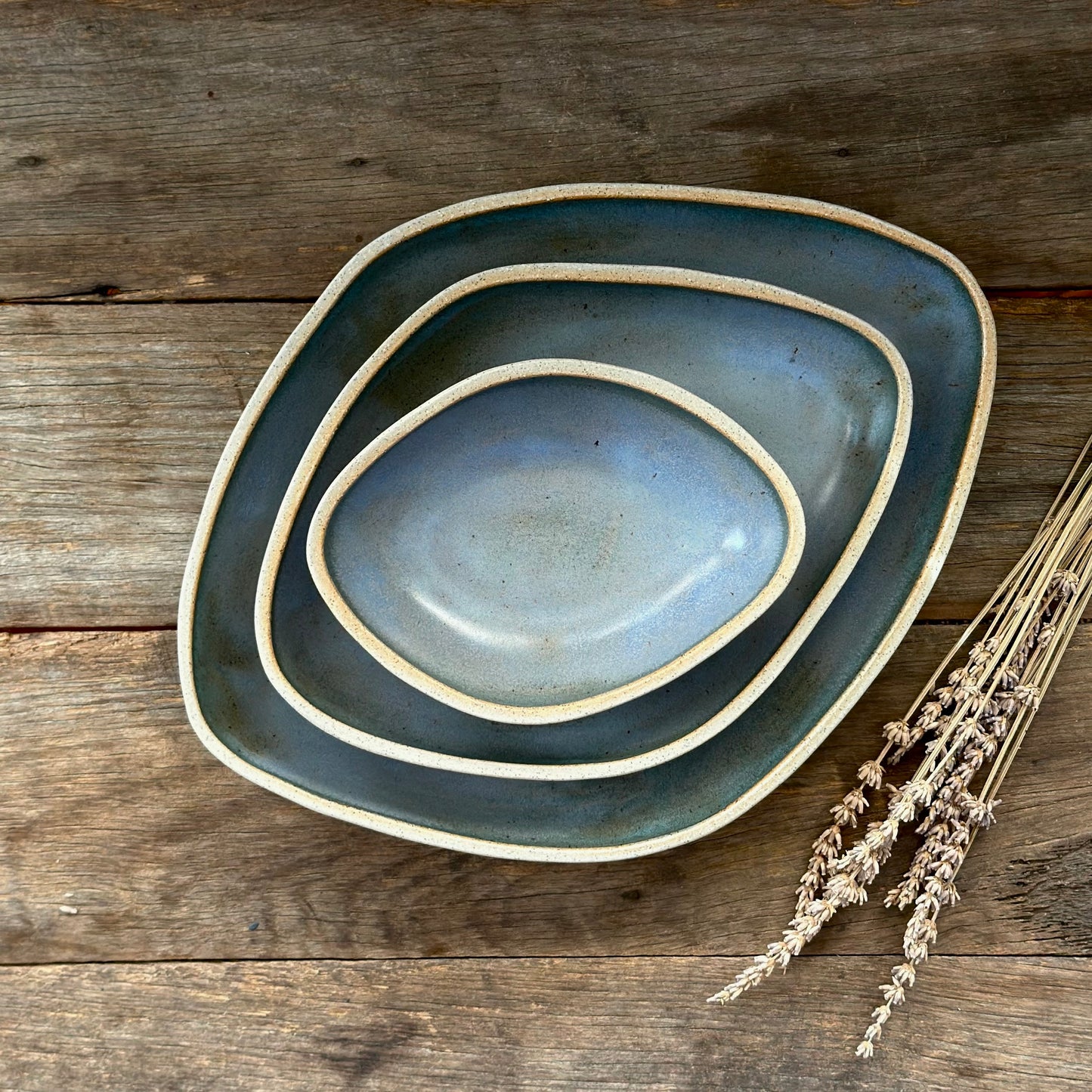 PORT Bowls Set – Cobalt Blue Ceramic Serving Bowls