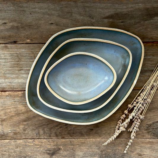 PORT Bowls Set – Cobalt Blue Ceramic Serving Bowls