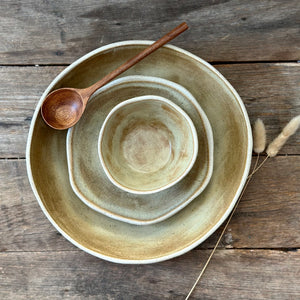 Gathering Trio Bowl Set · Sand