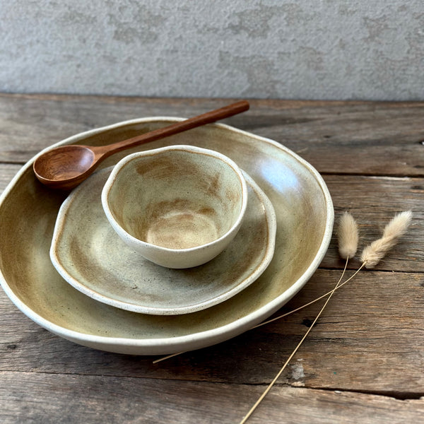 Gathering Trio Bowl Set · Sand