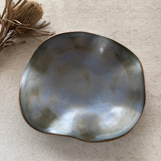 L Wave Bowl- Oyster Blue