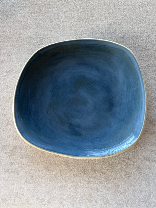 L Bowl White pebble · Aqua