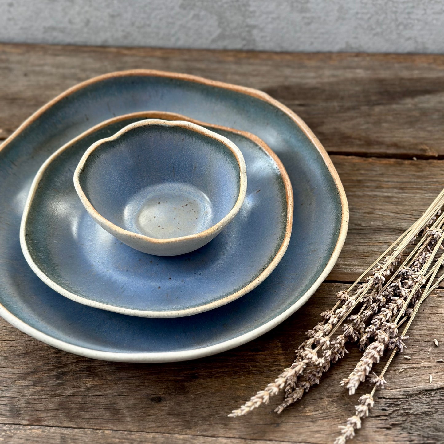 Gathering Trio Bowl Set · Cobalt