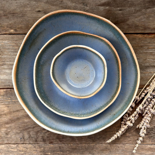 Gathering Trio Bowl Set · Cobalt