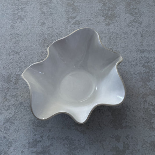 UNFOLD Handmade Ceramic Bowl — White Large