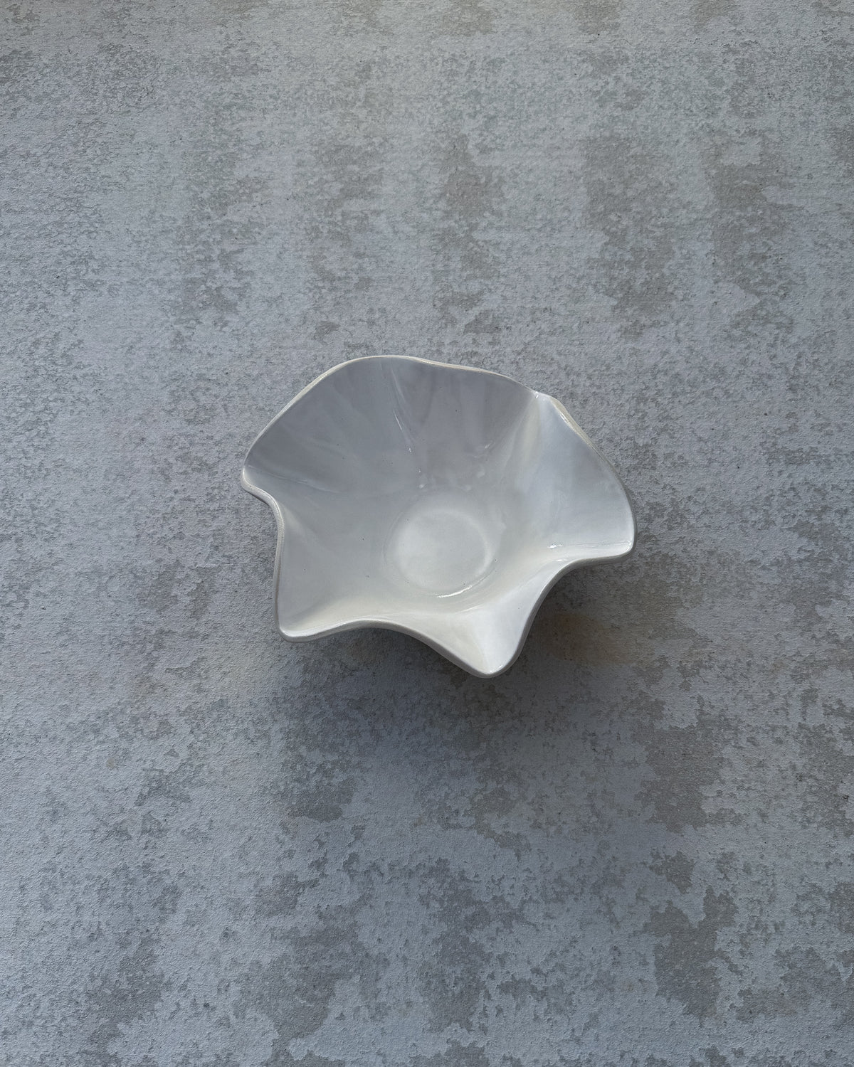 UNFOLD Handmade Ceramic Bowl — White Medium