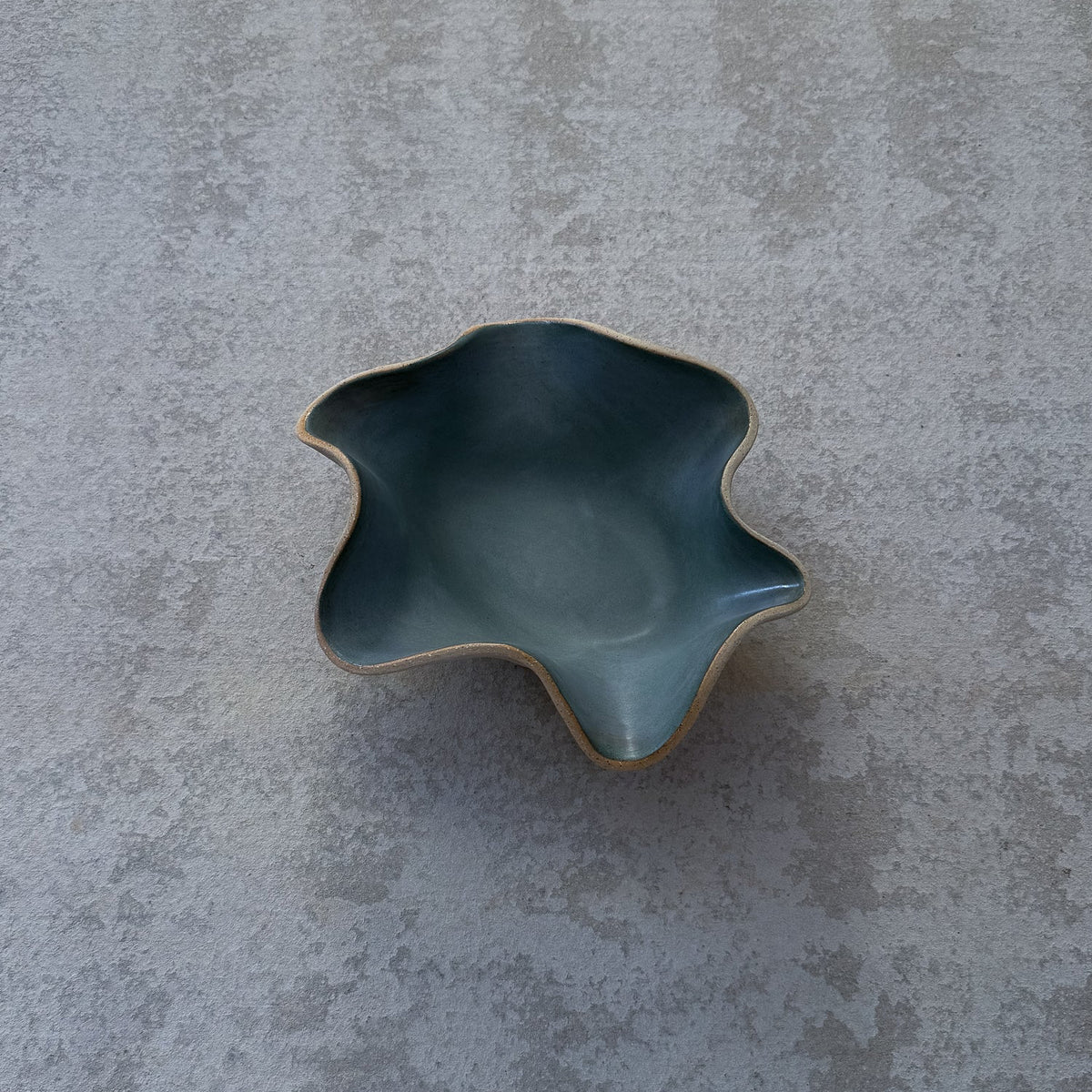 UNFOLD Handmade Ceramic Bowl — Blue Medium