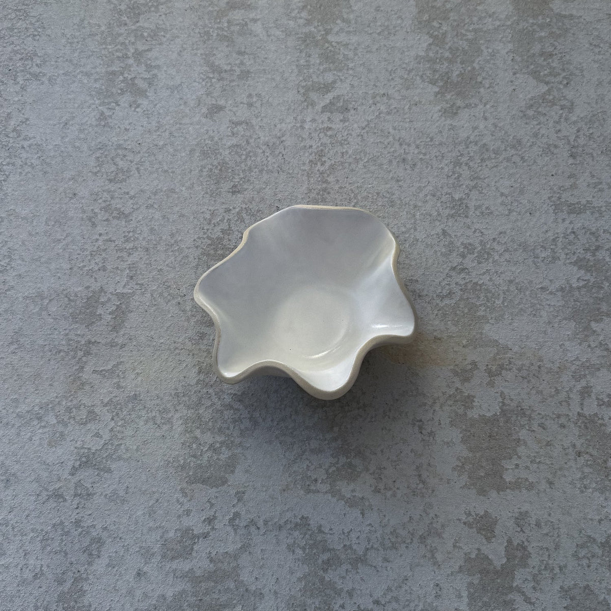 UNFOLD Handmade Ceramic Bowl — White Small
