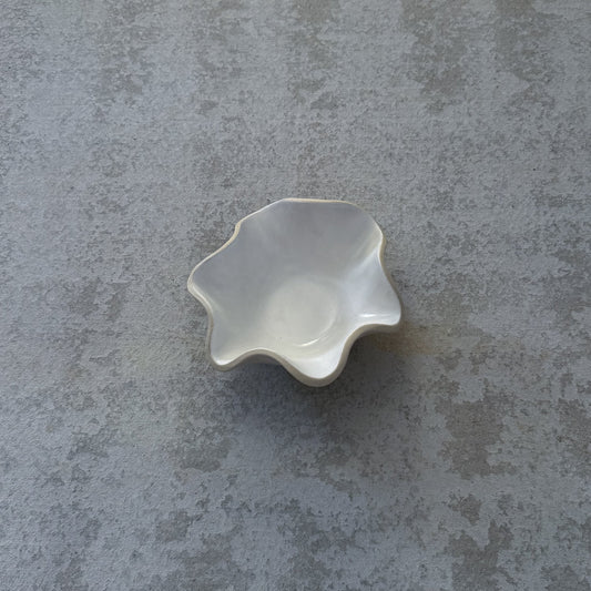 UNFOLD Handmade Ceramic Bowl — White Small