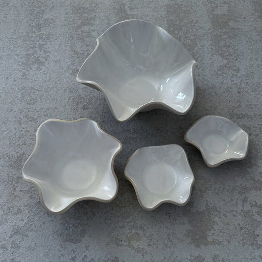 UNFOLD Handmade Ceramic Bowl — White XS