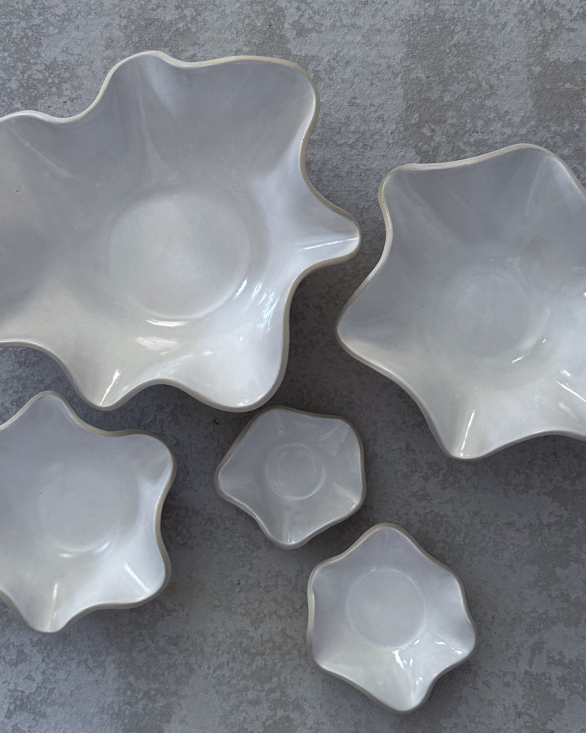 UNFOLD Handmade Ceramic Bowl — White Small