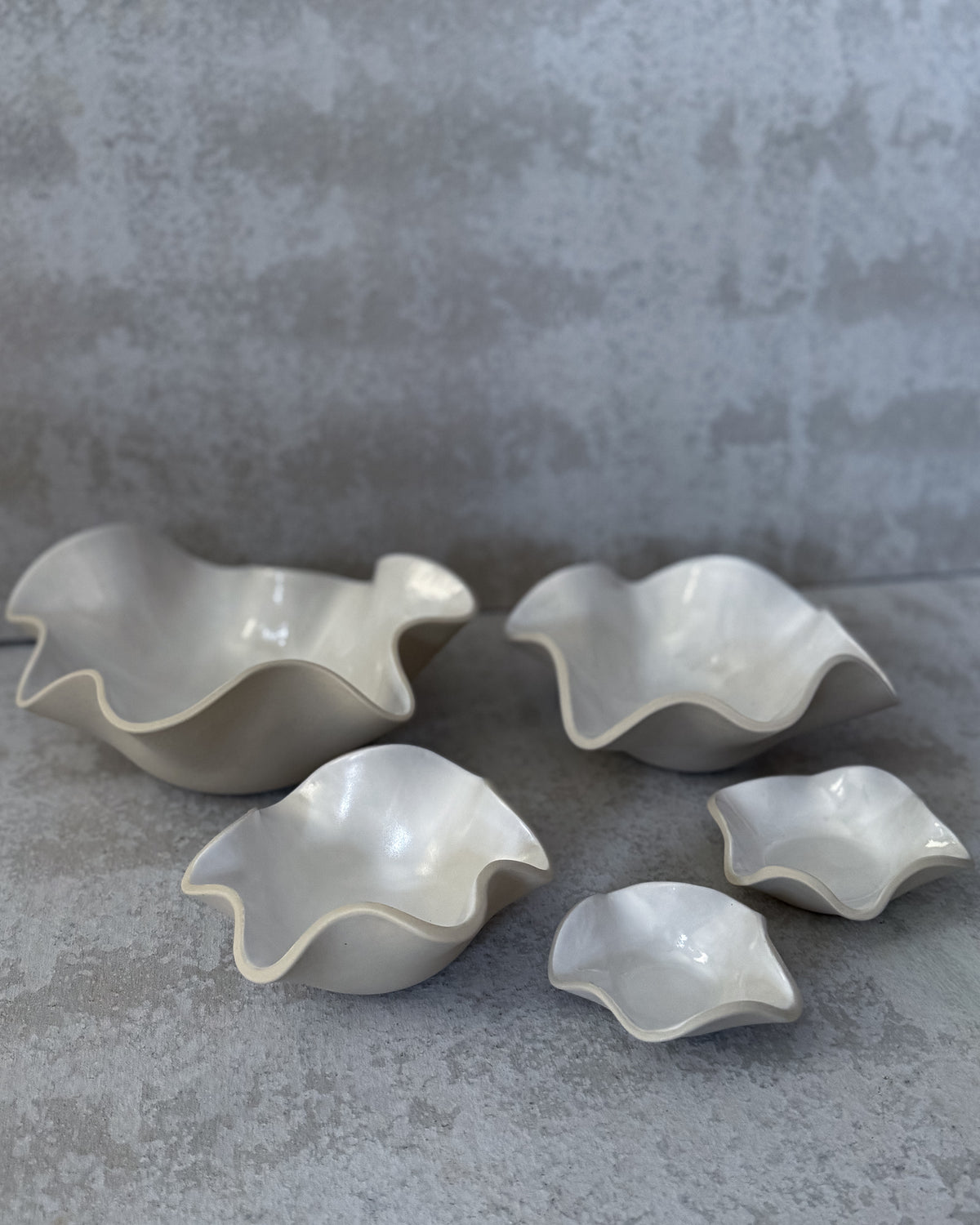 UNFOLD Handmade Ceramic Bowl — White Small