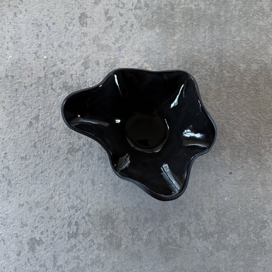 UNFOLD Handmade Ceramic Bowl — Black Small
