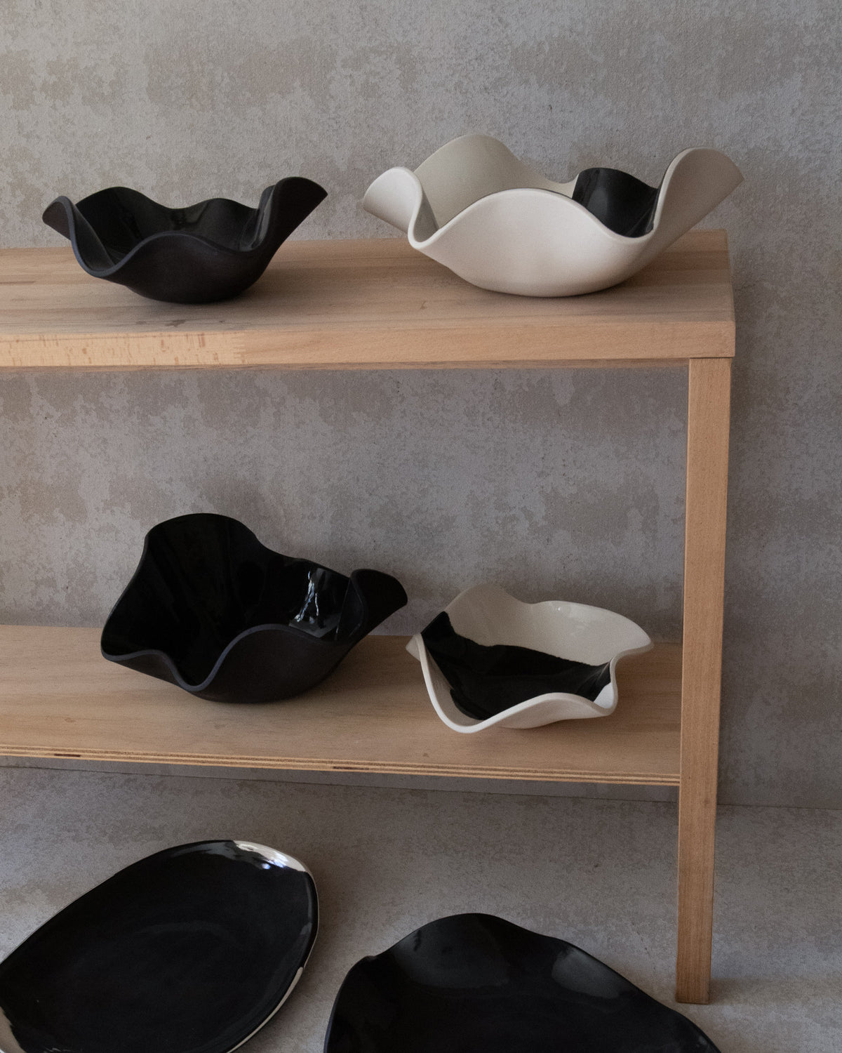 UNFOLD Handmade Ceramic Bowl — Marble Medium