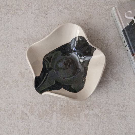 UNFOLD Handmade Ceramic Bowl — Marble Medium
