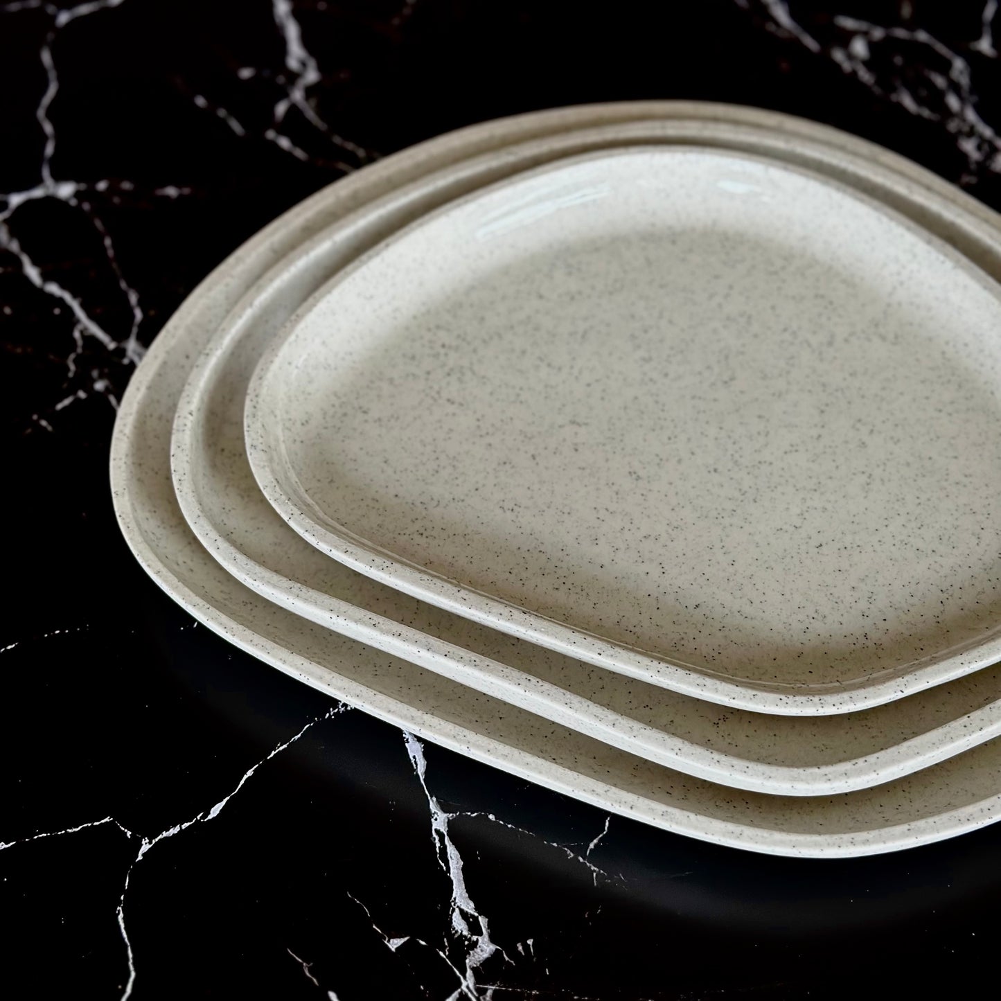 PROVENCE Platters – Clear Speckled Stoneware