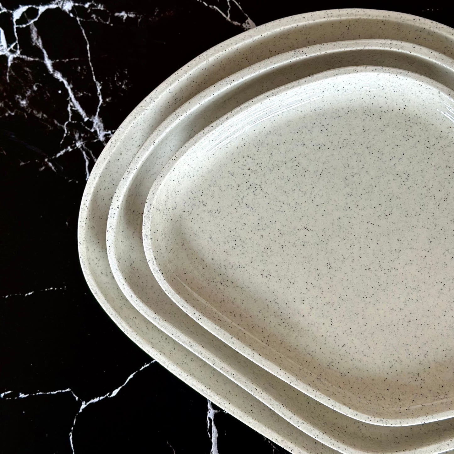 PROVENCE Platters – Clear Speckled Stoneware