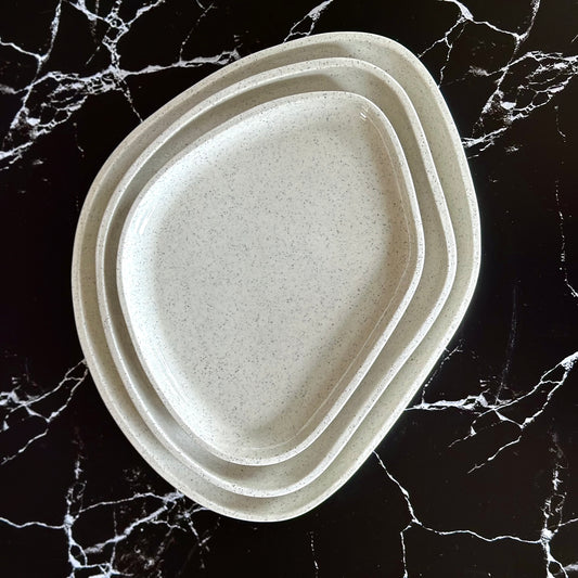 PROVENCE Platters – Clear Speckled Stoneware