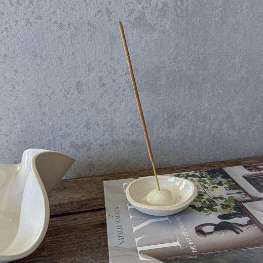 Incense Holder – White Satin