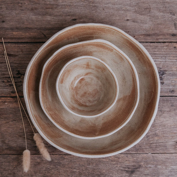 Gathering Trio Bowl Set · Sand