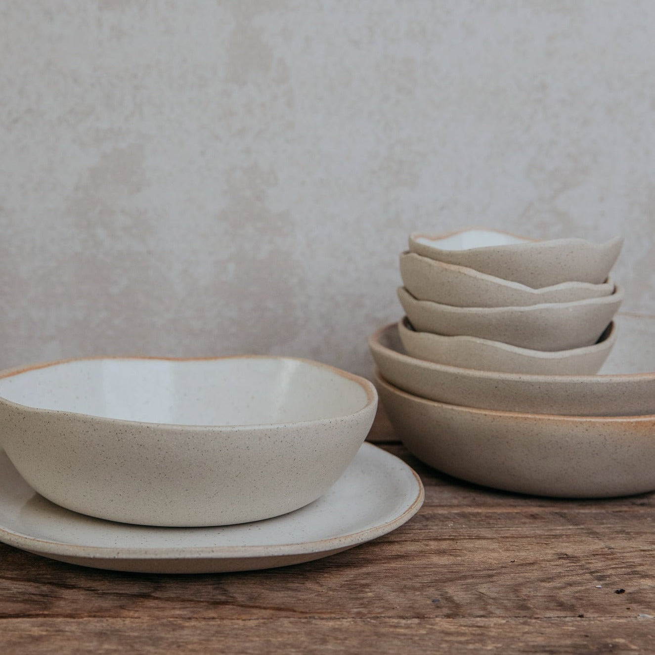 Organic Dinner Set - White