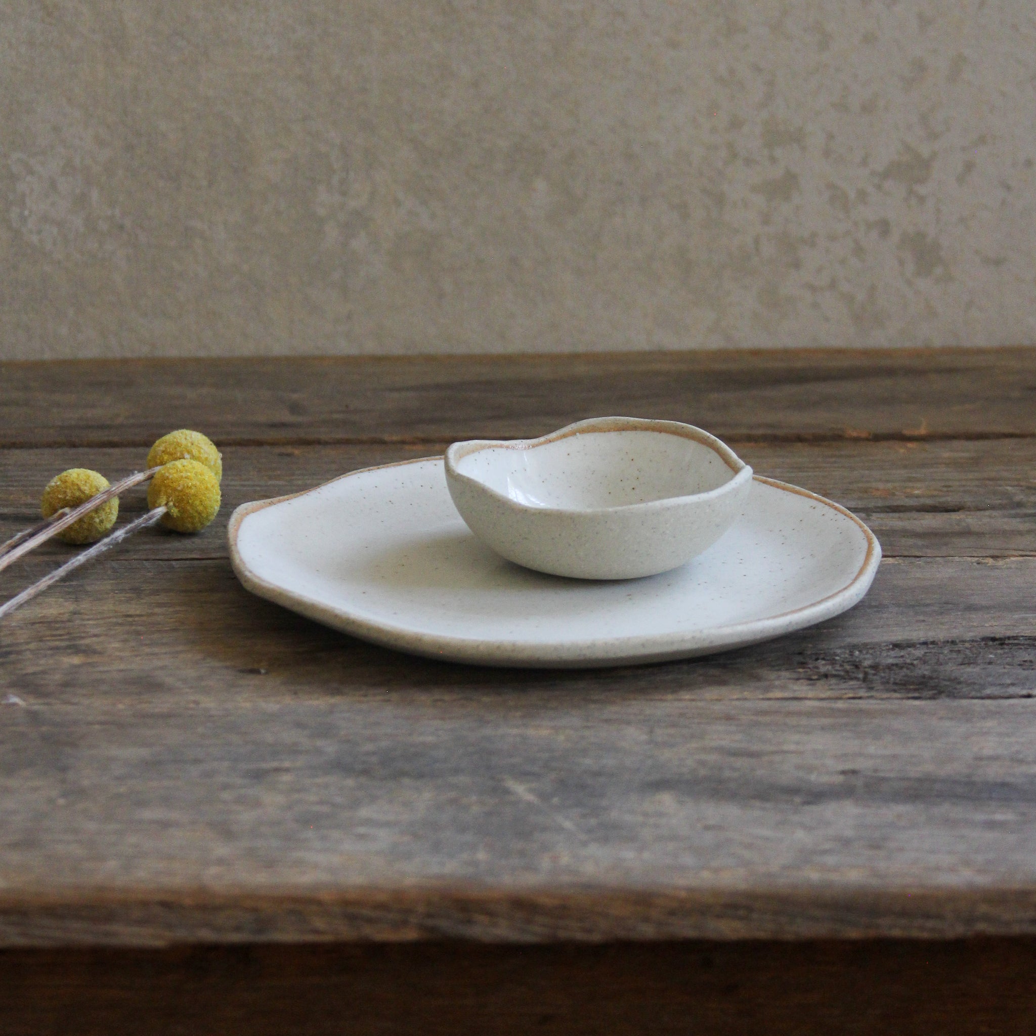 Ceramic Plate Set · White