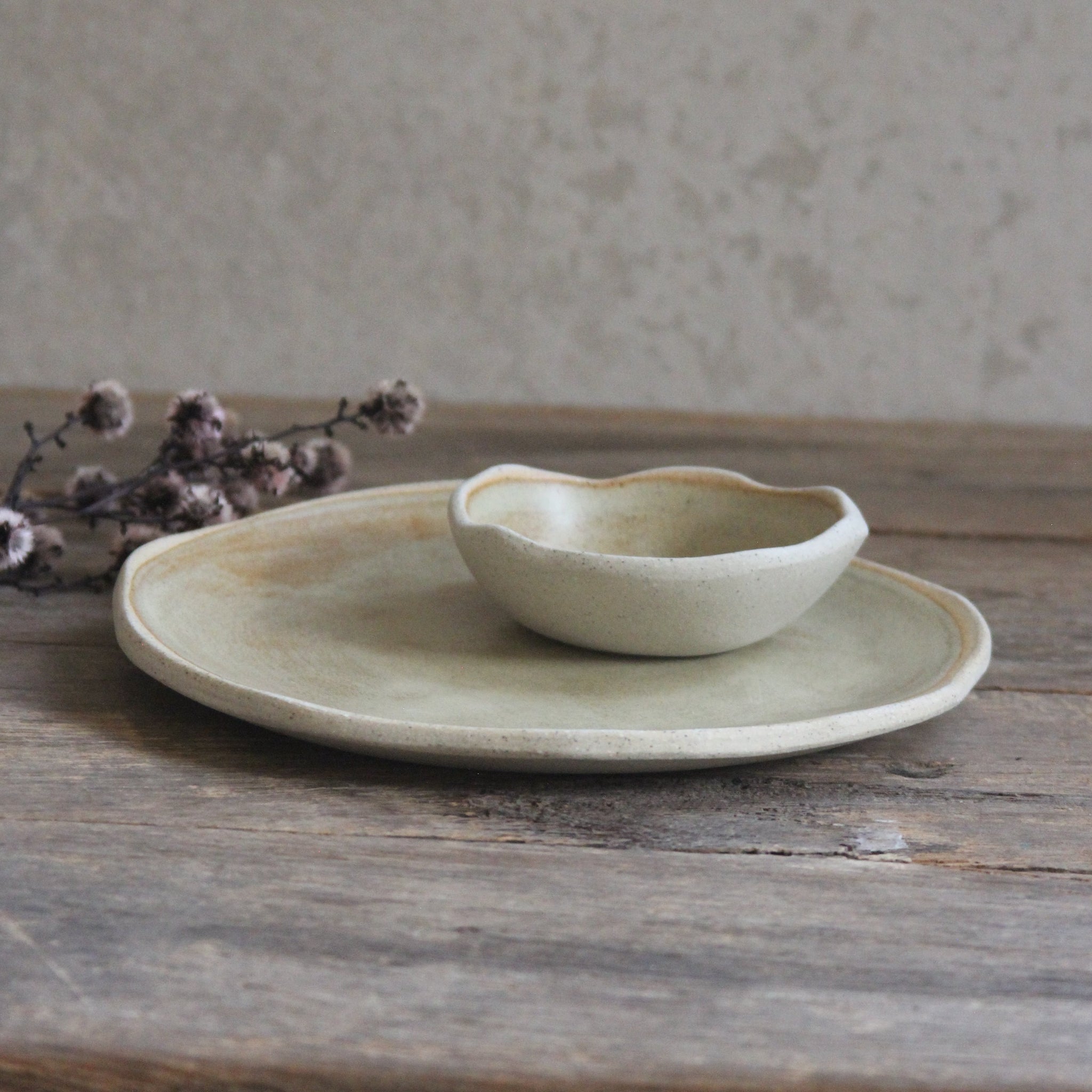 Ceramic Plate Set - Sand