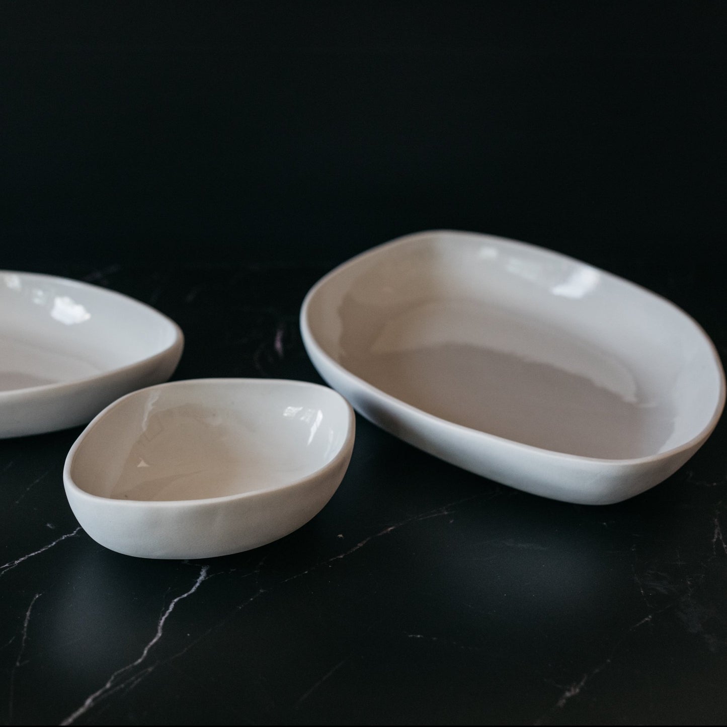 PORT Bowls – Clear | Handcrafted Ceramic Nesting Bowls
